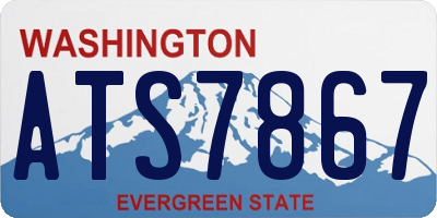 WA license plate ATS7867