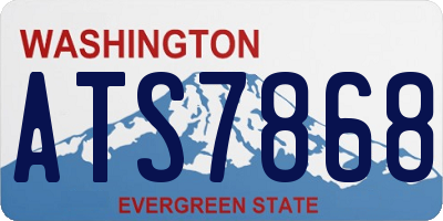 WA license plate ATS7868