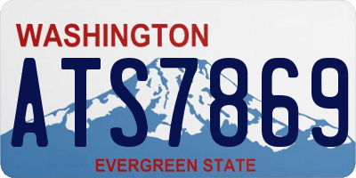 WA license plate ATS7869