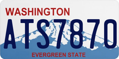 WA license plate ATS7870
