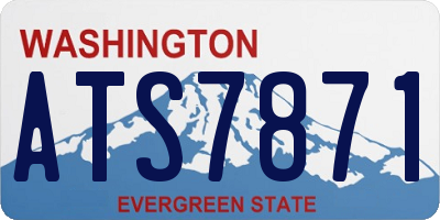 WA license plate ATS7871