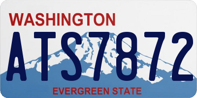 WA license plate ATS7872