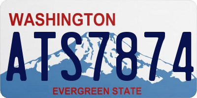 WA license plate ATS7874