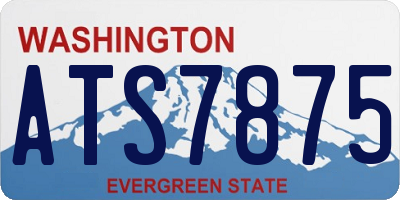 WA license plate ATS7875