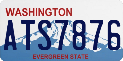 WA license plate ATS7876