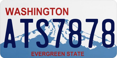 WA license plate ATS7878