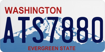 WA license plate ATS7880