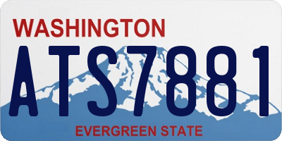 WA license plate ATS7881