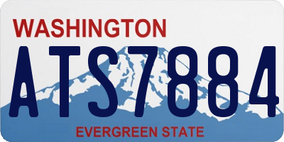 WA license plate ATS7884