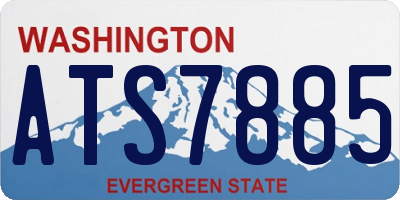 WA license plate ATS7885