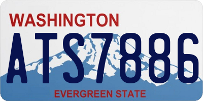 WA license plate ATS7886