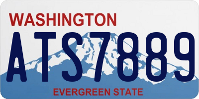 WA license plate ATS7889