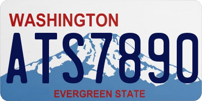 WA license plate ATS7890