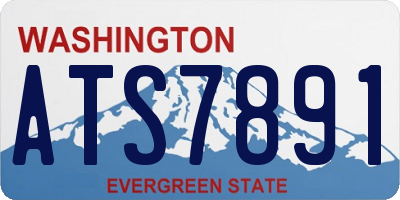 WA license plate ATS7891
