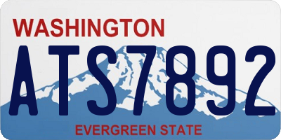 WA license plate ATS7892