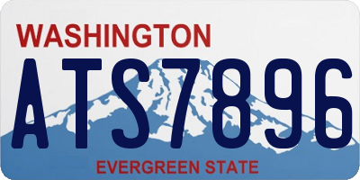 WA license plate ATS7896
