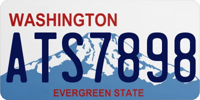 WA license plate ATS7898