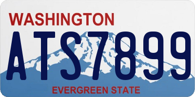 WA license plate ATS7899
