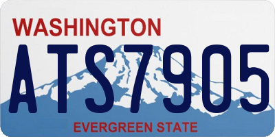 WA license plate ATS7905