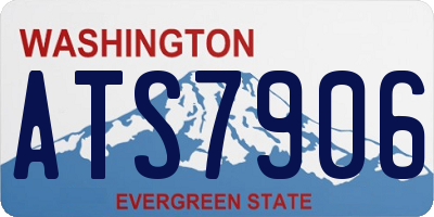 WA license plate ATS7906