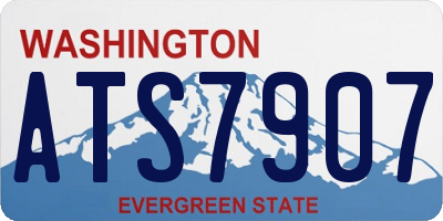 WA license plate ATS7907