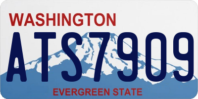 WA license plate ATS7909