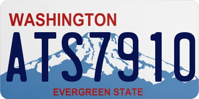 WA license plate ATS7910