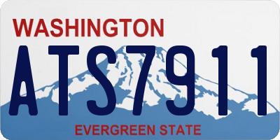 WA license plate ATS7911