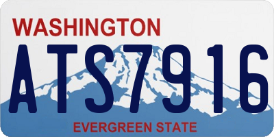 WA license plate ATS7916