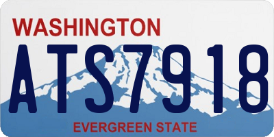 WA license plate ATS7918