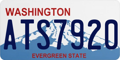 WA license plate ATS7920