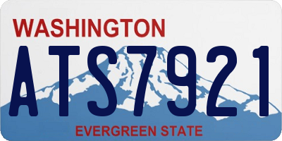 WA license plate ATS7921