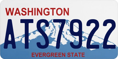 WA license plate ATS7922