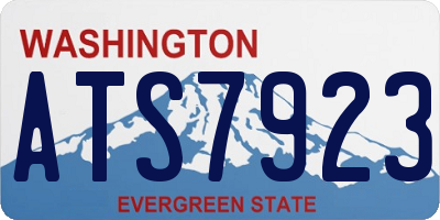 WA license plate ATS7923