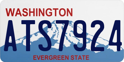 WA license plate ATS7924