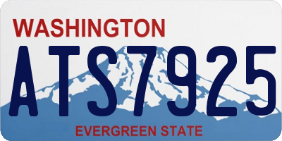 WA license plate ATS7925