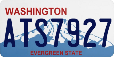 WA license plate ATS7927