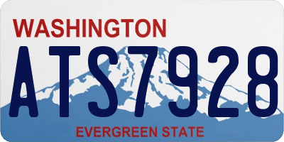 WA license plate ATS7928