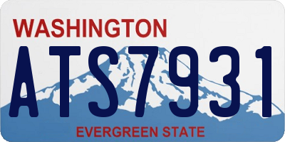 WA license plate ATS7931