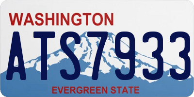 WA license plate ATS7933