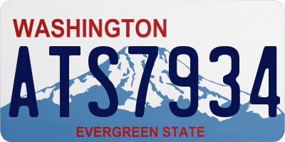 WA license plate ATS7934
