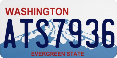 WA license plate ATS7936