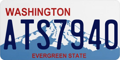 WA license plate ATS7940