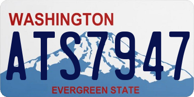 WA license plate ATS7947