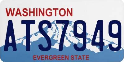 WA license plate ATS7949