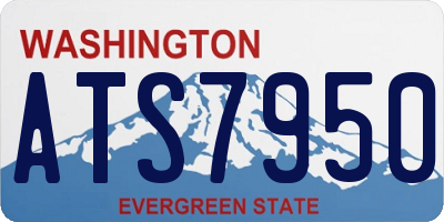 WA license plate ATS7950
