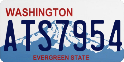 WA license plate ATS7954