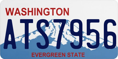 WA license plate ATS7956