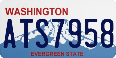 WA license plate ATS7958