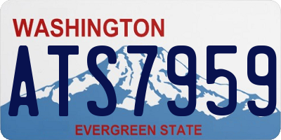 WA license plate ATS7959
